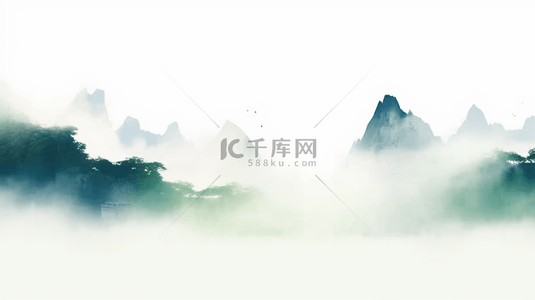 山纹背景背景图片_简约水彩山纹背景