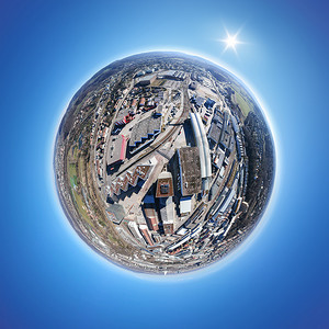 星球城市摄影照片_瑞士巴塞尔小星球