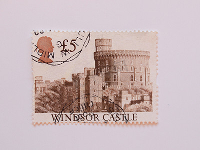 英国印有温莎城堡的邮票