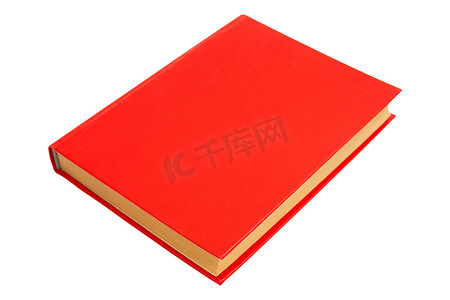 在白色背景上的红色封面的书。