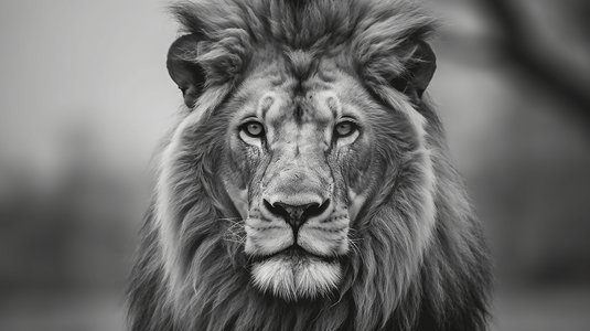 雄狮的灰度摄影