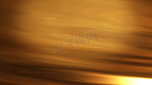抽象的金色液体光滑背景与波浪奢华。 
