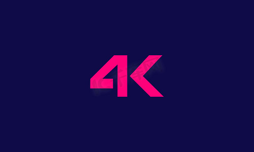 4K摄影照片_4k 图标，字母 4k 标志。