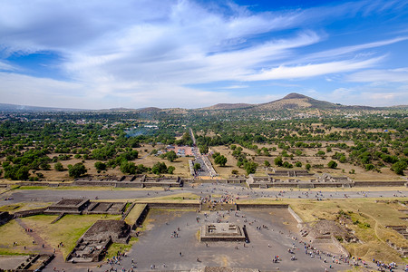 墨西哥城附近特奥蒂瓦坎太阳金字塔的美景