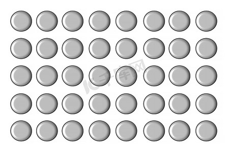 圆形纽扣系列，无标灰色