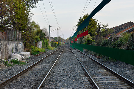 铁路轨道上的甘特图。