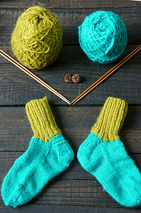 袜子，丝袜，冬天，针织，手工制作