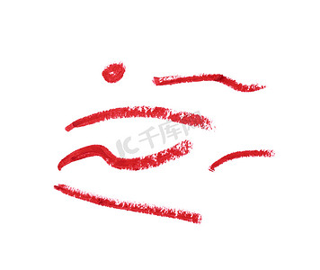 化妆品唇线笔的红线，各种线形