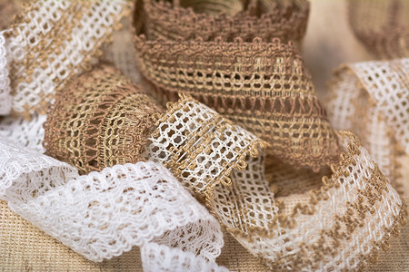 乡村风格棉质生态自然乡村风格针织镂空亚麻丝带带