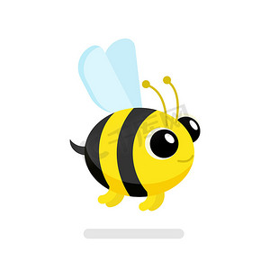 蜜蜂矢量摄影照片_蜜蜂平面矢量图