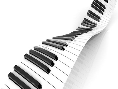 波浪抽象钢琴键盘