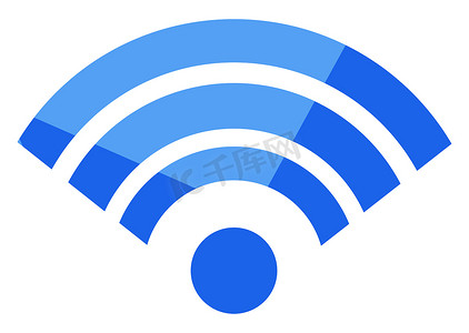 Wi fi 标志，插图，白色背景上的矢量