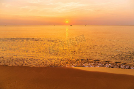 全景海日落海洋日出海景