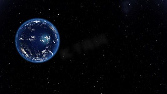 大气纹理摄影照片_使用 NASA 纹理完成地球