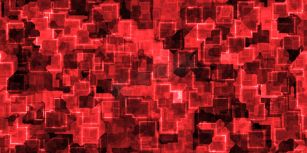 虚拟方块摄影照片_红色无缝网络发光霓虹灯方块图案背景纹理。