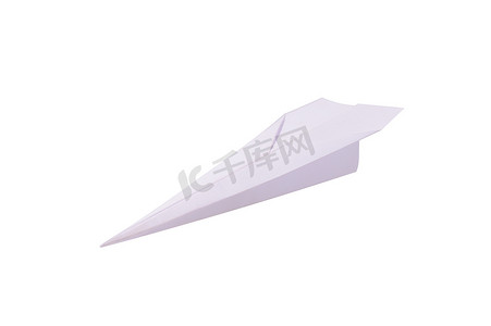 风折纸摄影照片_白色背景下的折叠纸火箭