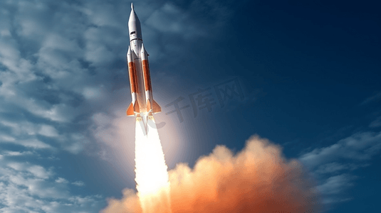 太空科技宇宙摄影照片_航天飞机火箭升空
