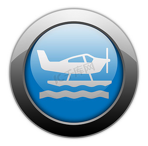 水上飞机码头摄影照片_图标、按钮、象形图水上飞机