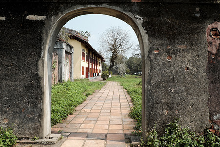 顺化城堡，文化遗产，Dai Noi，越南，ngo mon