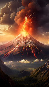 厦门火山岛背景图片_火山喷发自然灾害