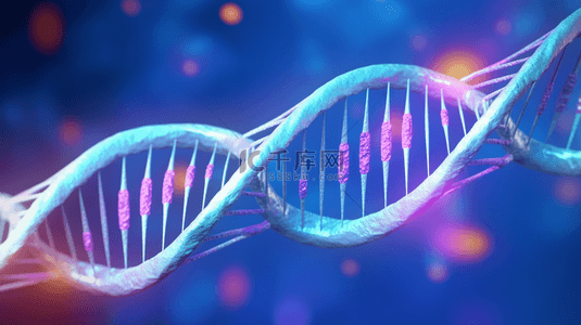 DNA双螺旋背景图片_科技DNA立体图