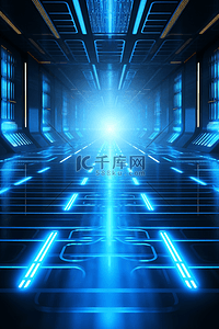 蓝色科技光效海报背景图片_蓝色科技光效背景