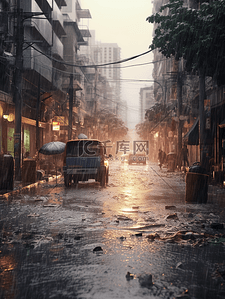 大雨天气背景图片_自然灾害大暴雨天气