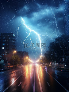 北京暴雨背景图片_超高清夏季暴雨雷电洪水干旱摄影图背景