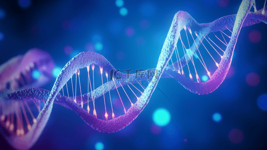 DNA双螺旋背景图片_科技DNA立体图