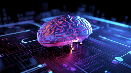 脑机背景图片_人脑连接计算机概念图