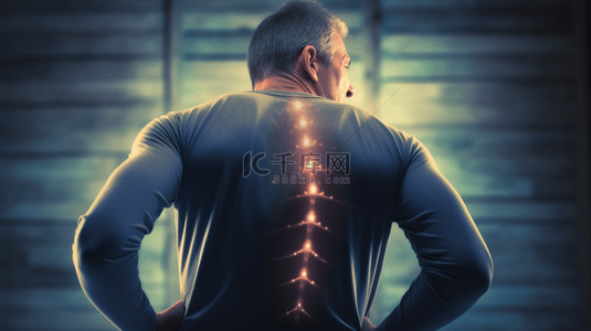 腰部扭伤背景图片_老年人脊椎骨背部腰部疼痛