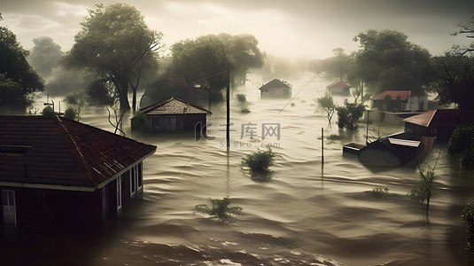 洪水洪涝自然灾害