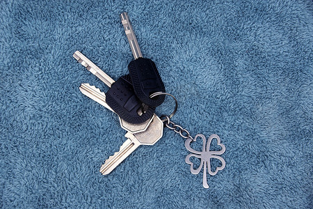 串摄影照片_一串钥匙和钥匙扣