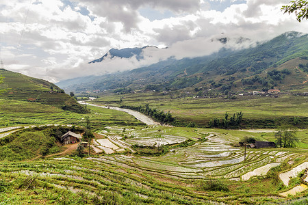 越南西北部旅游目的地SA PA村庄