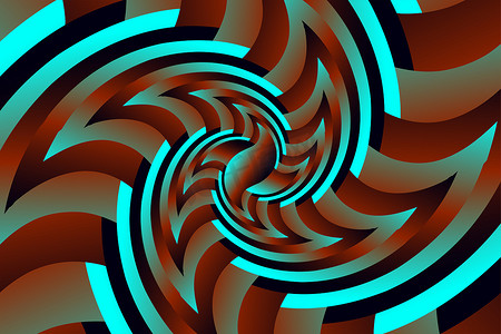 螺旋拼图的无限几何分形背景