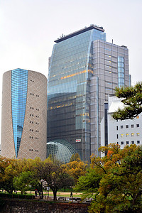 新闻时事摄影照片_日本大阪 NHK 日本广播公司大楼