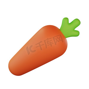 绿色食物插图摄影照片_孤立的胡萝卜设计插图背景