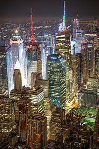 从帝国大厦看纽约夜景