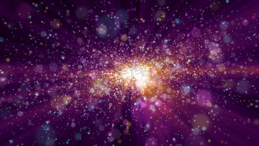 太空中的星系光粒子