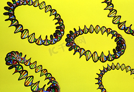 dns摄影照片_具有螺旋链和碱基对的遗传物质 DNA