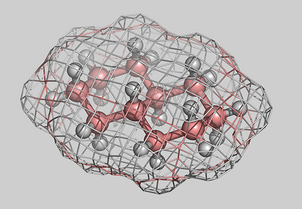 十氢萘分子模型与原子