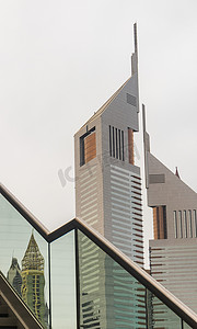 阿联酋迪拜 - 2021 年 4 月 10 日，迪拜著名地标酋长国大厦的拍摄。
