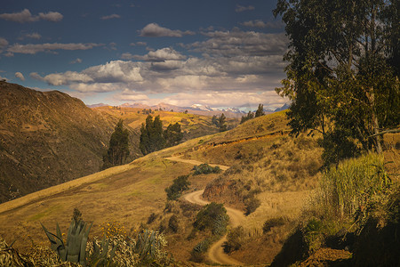 乡村道路，瓦斯卡兰山口，科迪勒拉布兰卡，安卡什，秘鲁