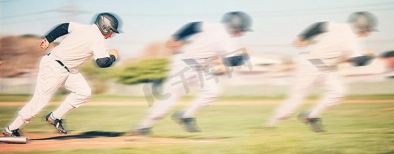 跑步、运动和棒球，与男子在场上进行健身、训练和本垒打速度。