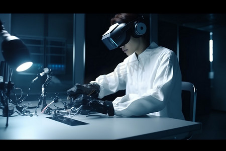工程师人技术机器人机器人三维虚拟创新项目未来眼镜 3d。