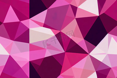 甜粉色几何线圆抽象背景无缝图案高品质二维插图。