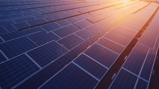 绿色环保能源摄影照片_光伏发电太阳能板