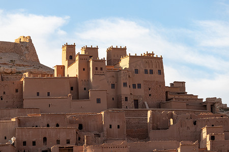 摩洛哥阿伊特本哈杜城堡，联合国教科文组织遗产地的古代堡垒