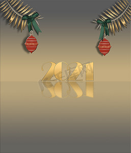 新年海报新年摄影照片_金色闪亮的圣诞贺卡
