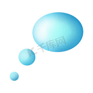 蓝色思想泡泡的图标